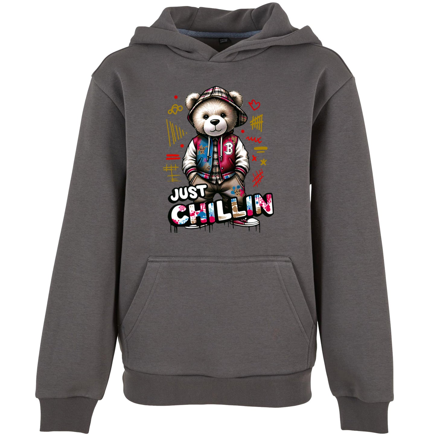 Kids Hoodie - Bear Just Chillin
