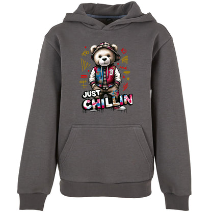 Kids Hoodie - Bear Just Chillin