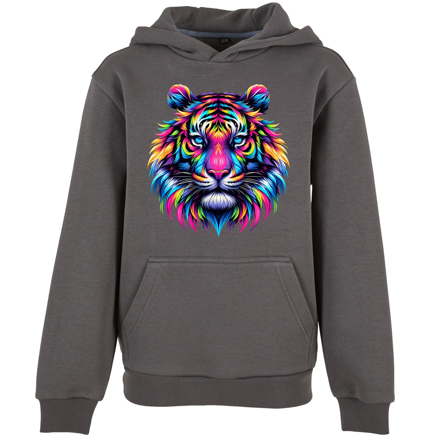 Kids Hoodie - Neon Löwe - fluoreszierend