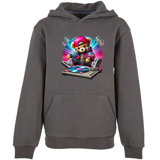 Kids Hoodie - DJ Teddy Bear