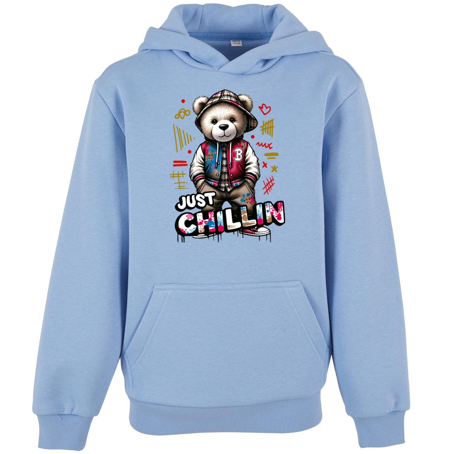 Kids Hoodie - Bear Just Chillin