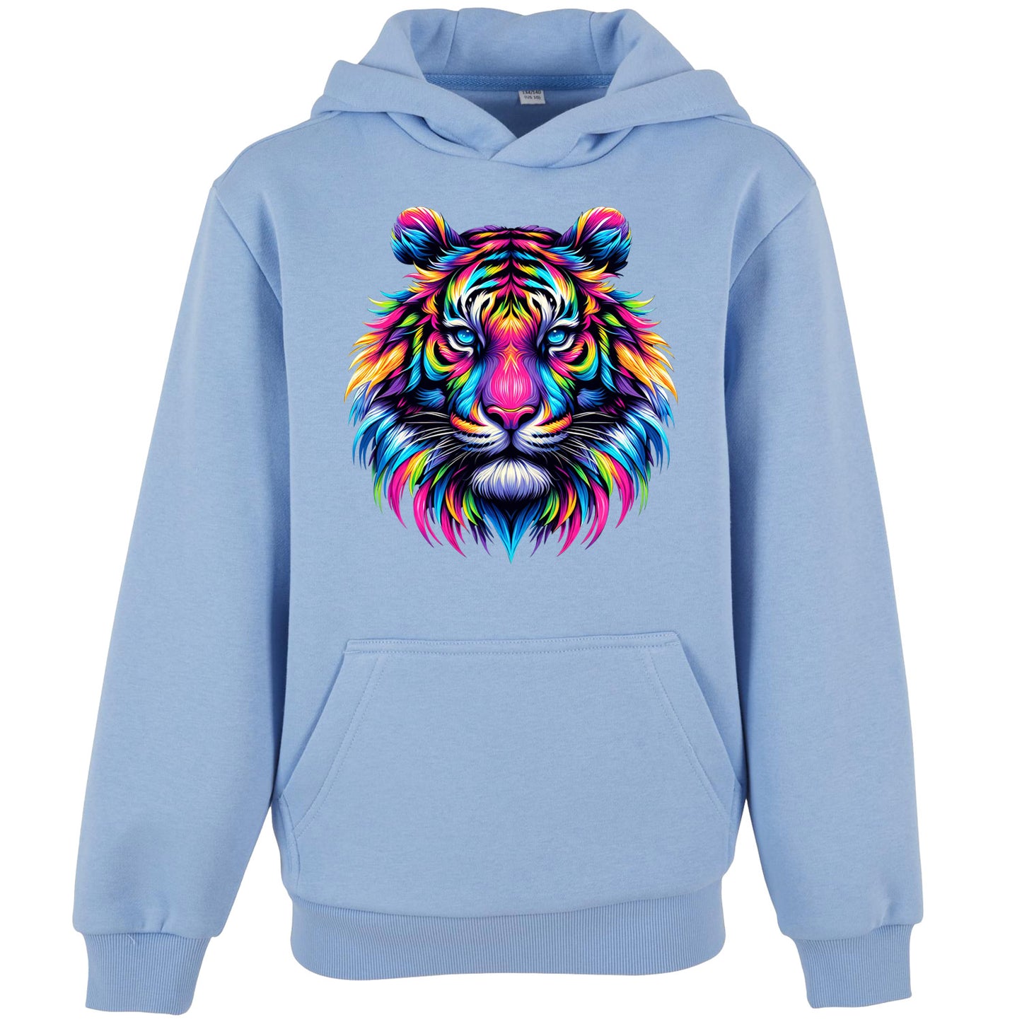 Kids Hoodie - Neon Löwe - fluoreszierend