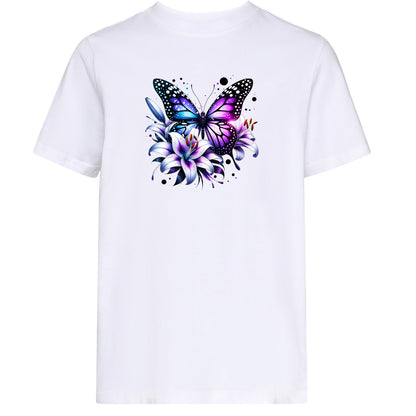 Kids T-Shirt -  Purple Butterfly