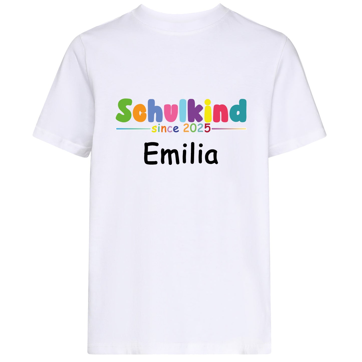 Kids T-Shirt -  Schulkind 2025 Bunt mit Namen