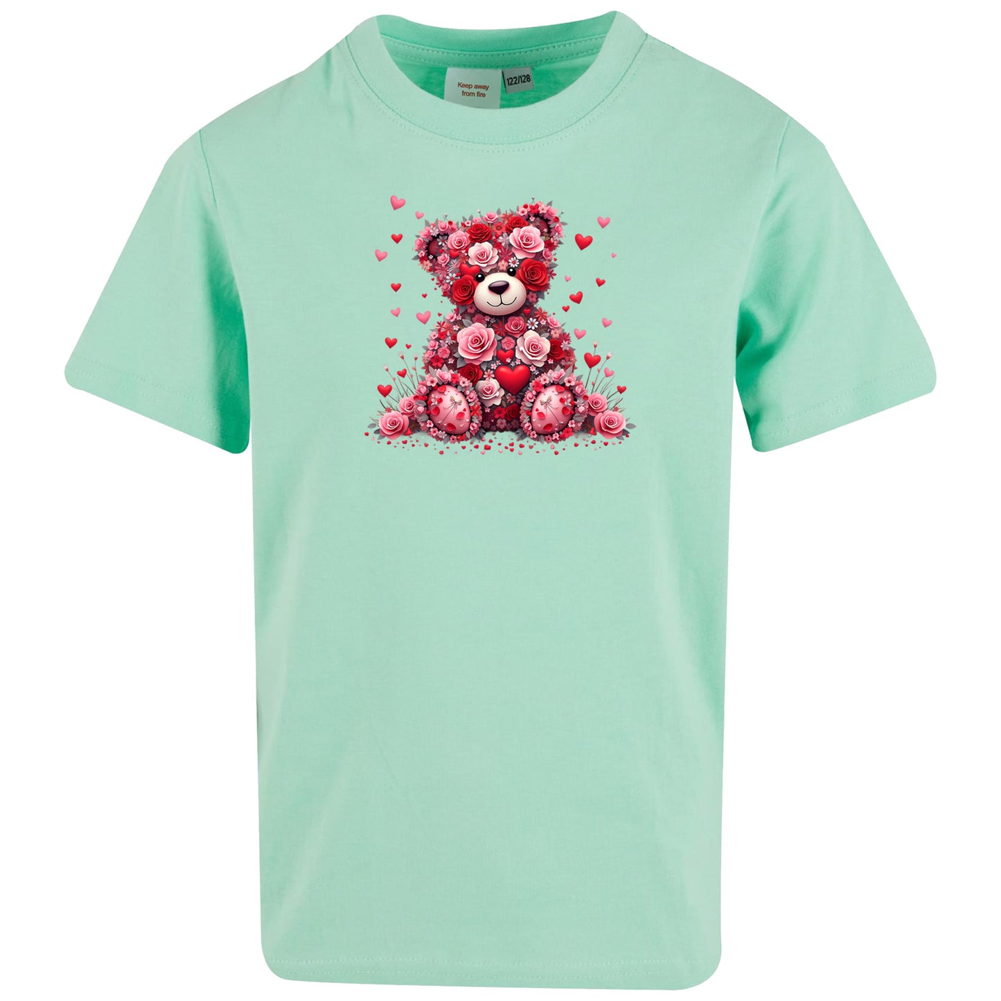 Kids T-Shirt -  Teddybär Flower
