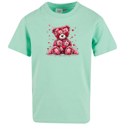 Kids T-Shirt -  Teddybär Flower