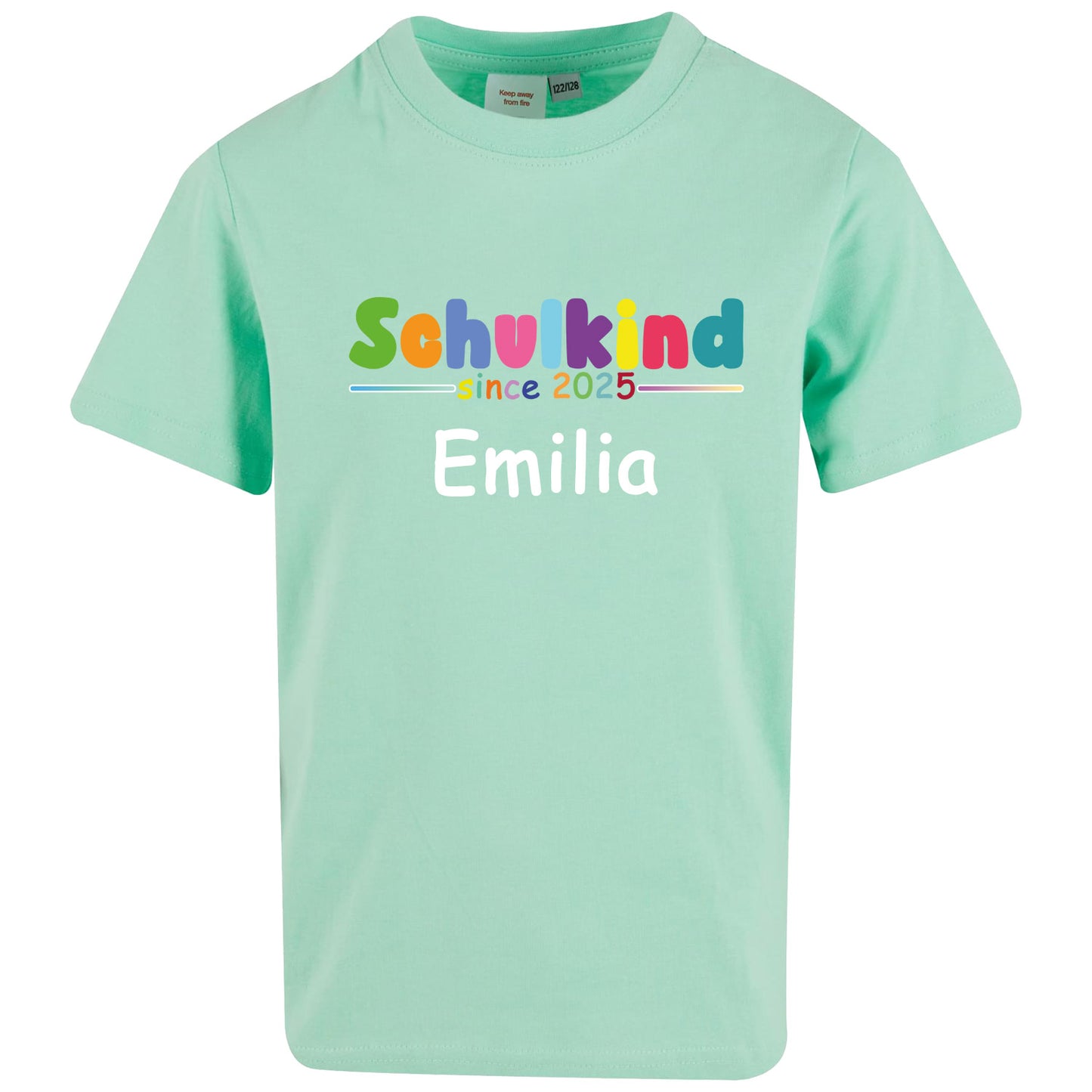 Kids T-Shirt -  Schulkind 2025 Bunt mit Namen