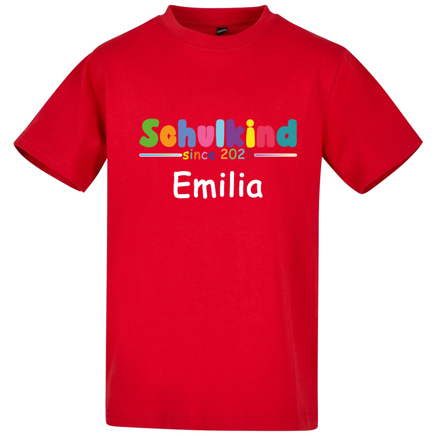 Kids T-Shirt -  Schulkind 2025 Bunt mit Namen