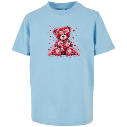 Kids T-Shirt -  Teddybär Flower