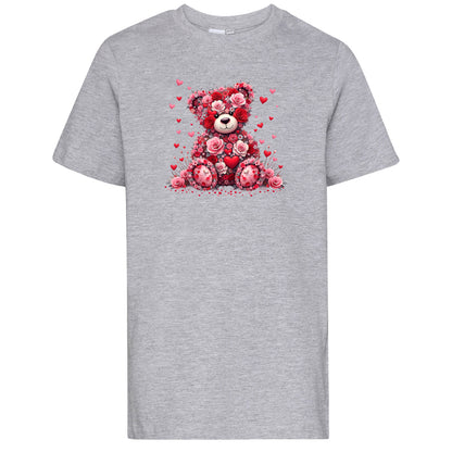 Kids T-Shirt -  Teddybär Flower