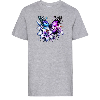 Kids T-Shirt -  Purple Butterfly