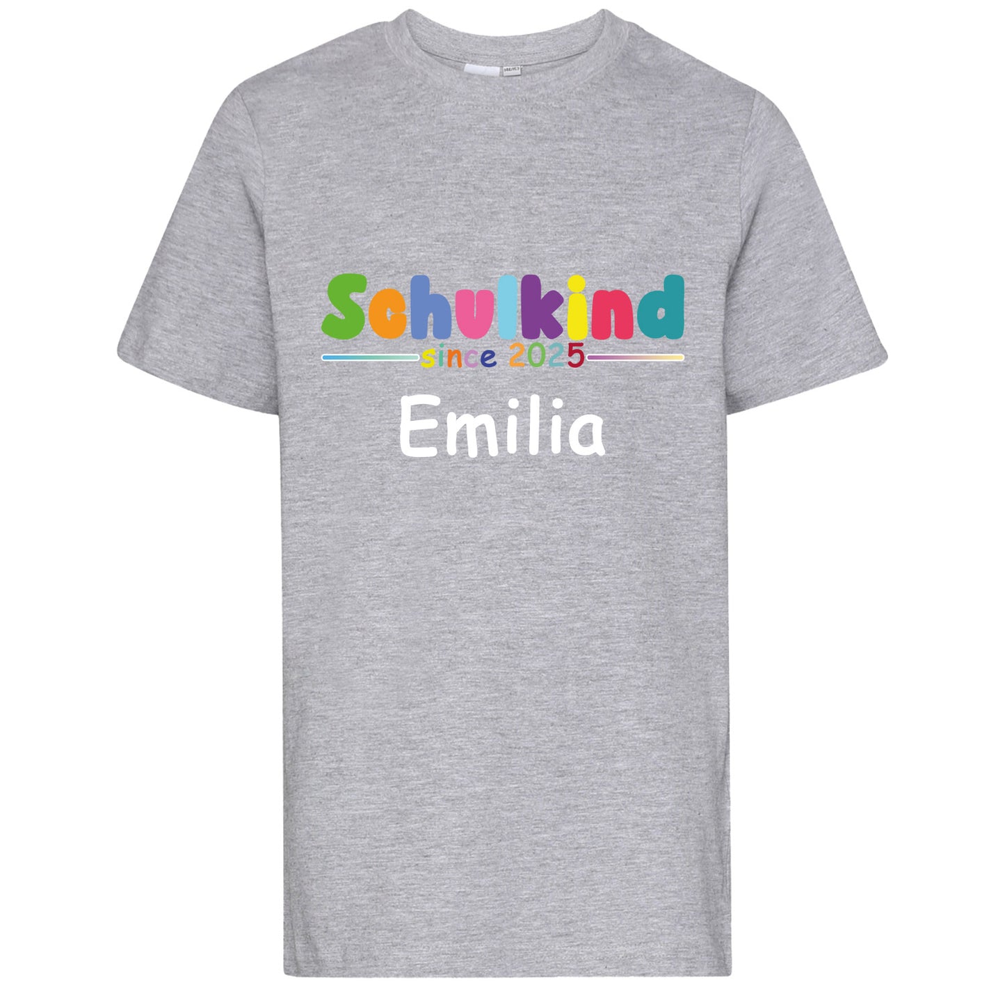 Kids T-Shirt -  Schulkind 2025 Bunt mit Namen