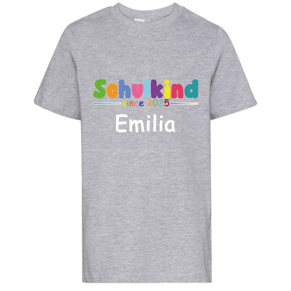 Kids T-Shirt -  Schulkind 2025 Bunt mit Namen