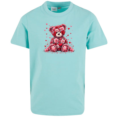 Kids T-Shirt -  Teddybär Flower