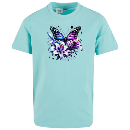 Kids T-Shirt -  Purple Butterfly