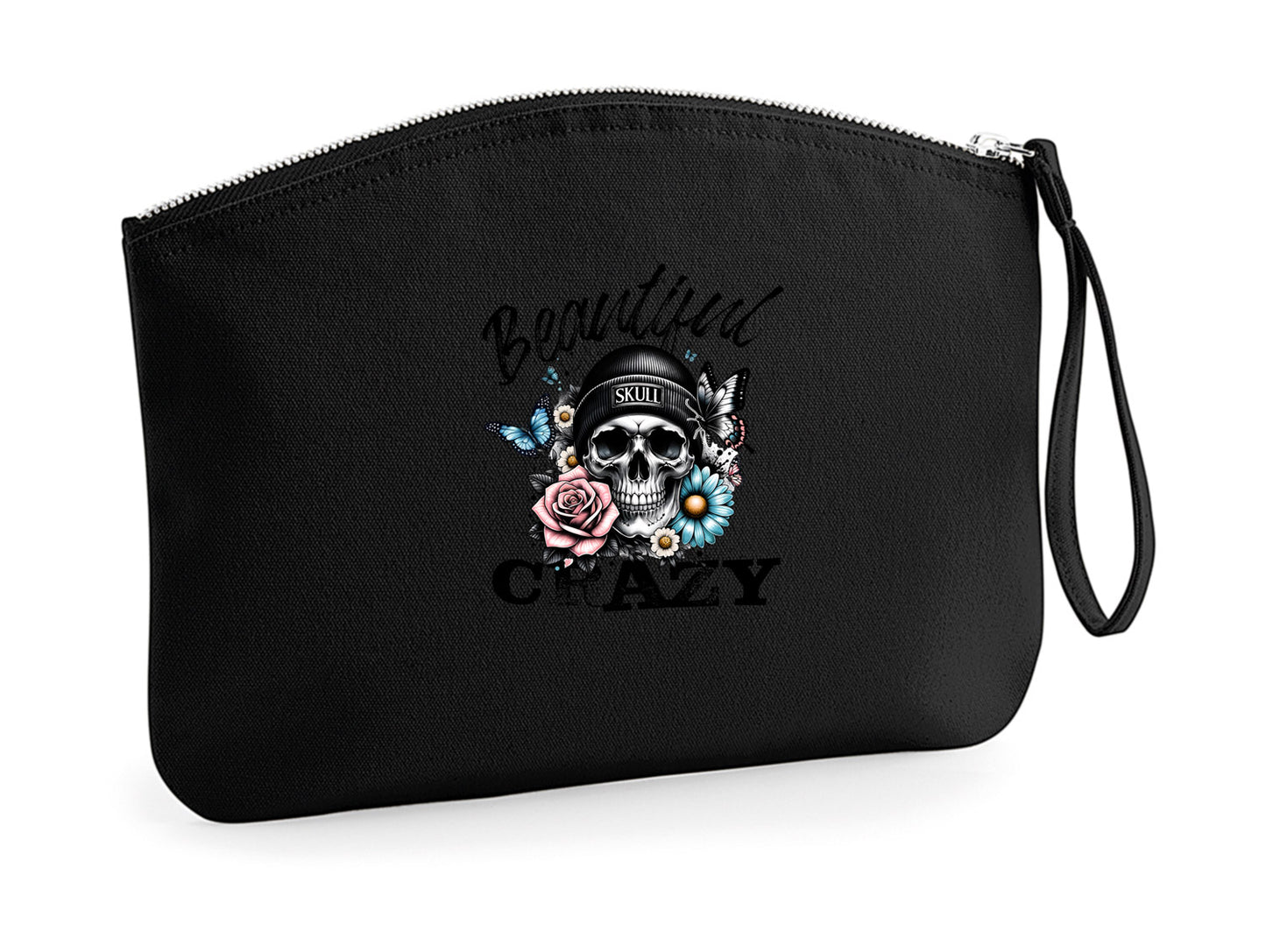 Kosmetiktasche - Beautiful Crazy Skull