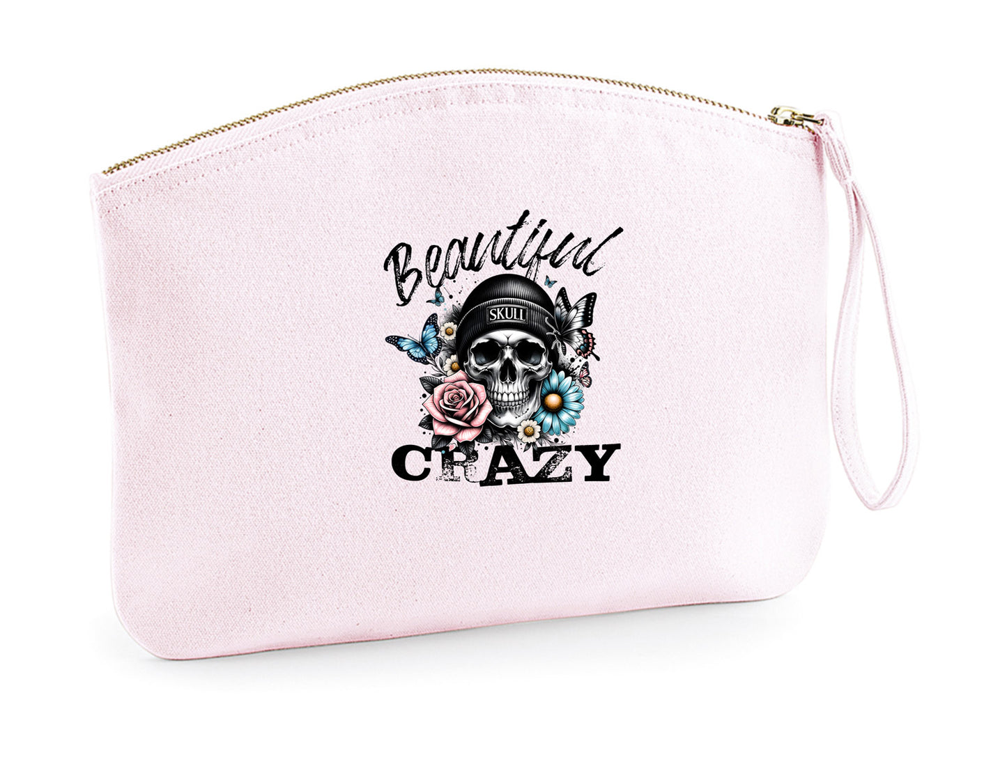 Kosmetiktasche - Beautiful Crazy Skull
