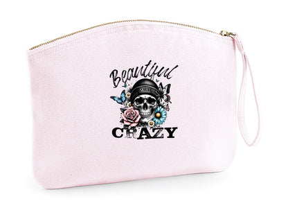 Kosmetiktasche - Beautiful Crazy Skull