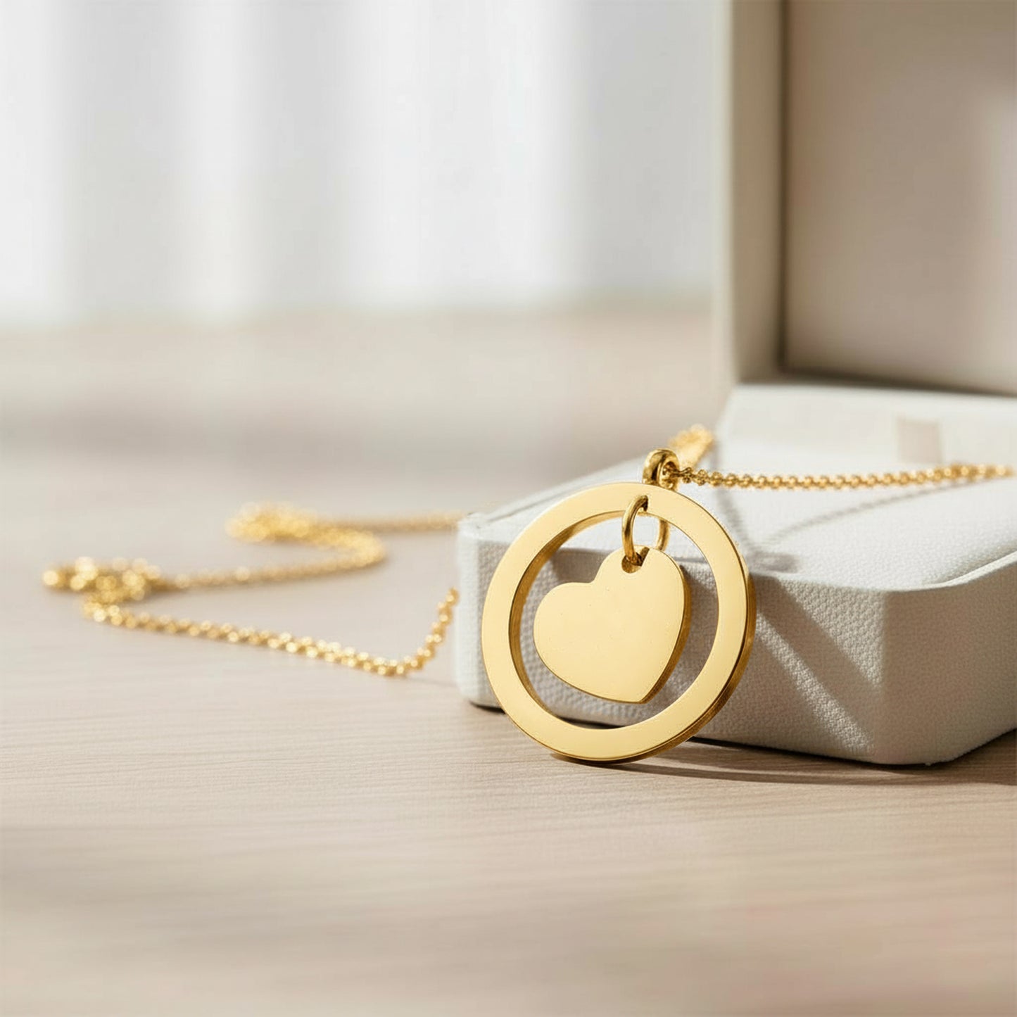 Personalisierte Herz Edelstahl Kette mit Namen & Datum | Gravur Schmuck