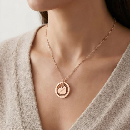 Personalisierte Herz Edelstahl Kette mit Namen & Datum | Gravur Schmuck
