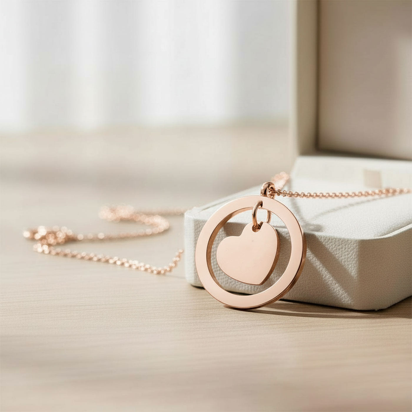 Personalisierte Herz Edelstahl Kette mit Namen & Datum | Gravur Schmuck