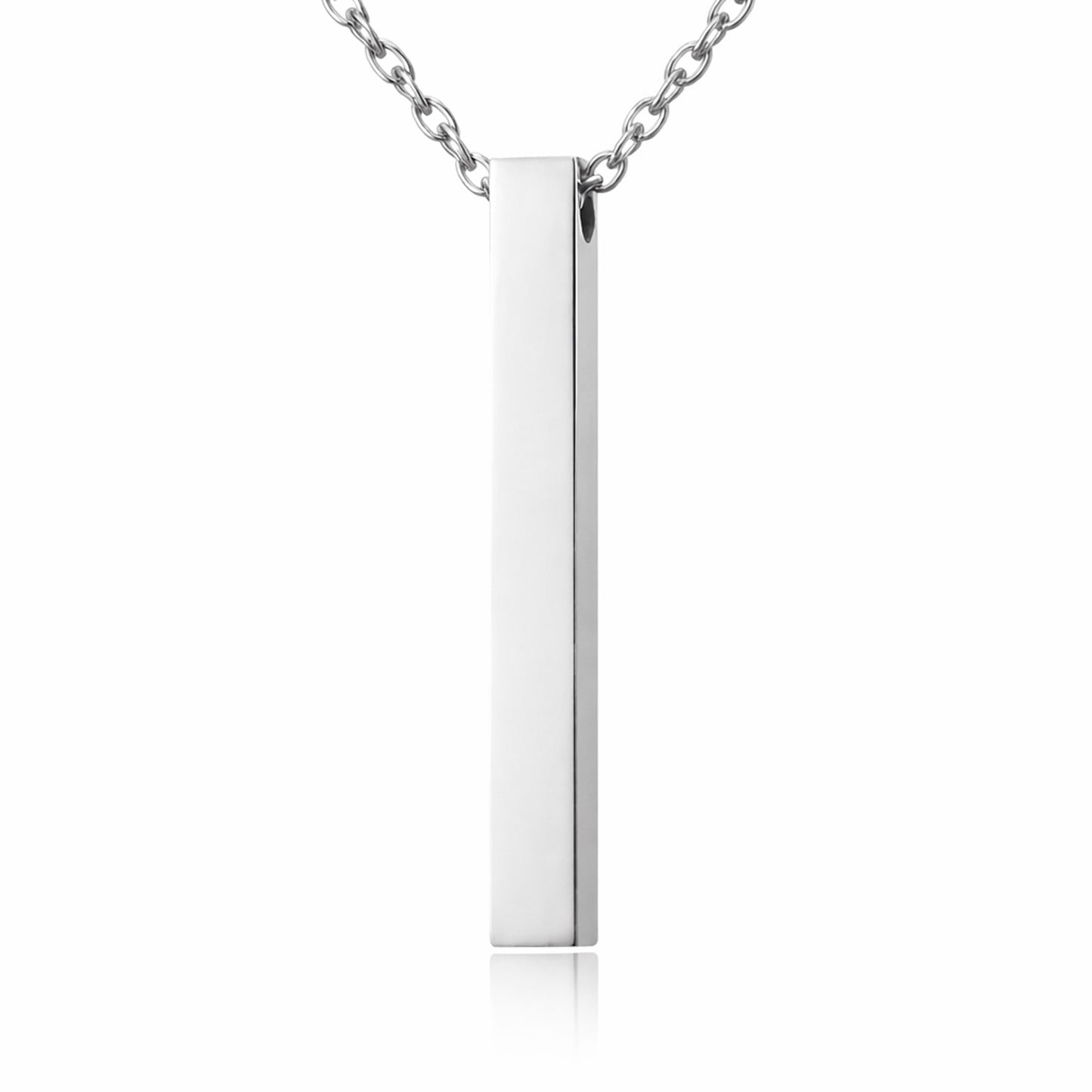 Personalisierte Stab Edelstahl Kette mit Namen & Datum | Gravur Schmuck