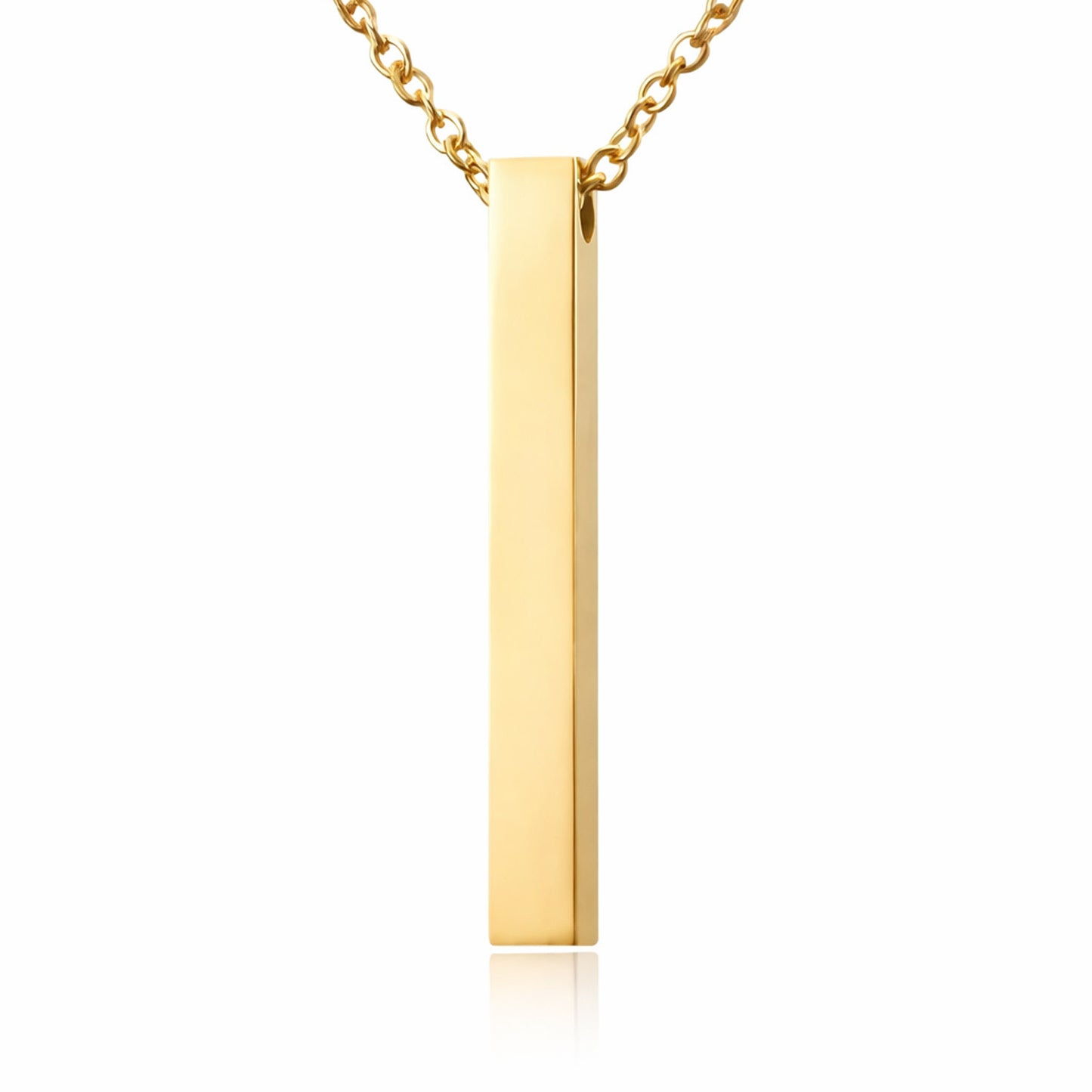 Personalisierte Stab Edelstahl Kette mit Namen & Datum | Gravur Schmuck