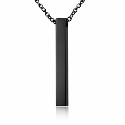 Personalisierte Stab Edelstahl Kette mit Namen & Datum | Gravur Schmuck