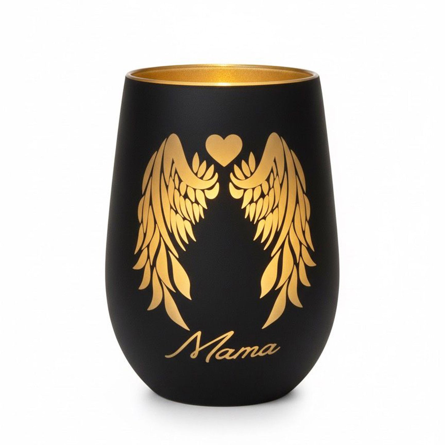 Windlicht Trinkglas - Angelwings