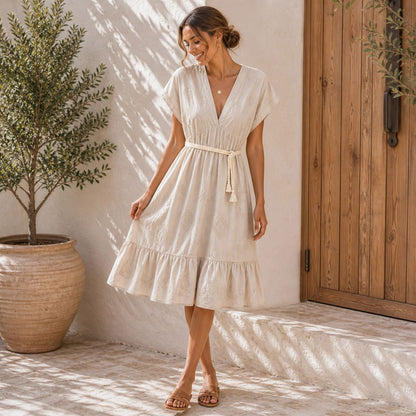 Luftiges Baumwollkleid für feminine Sommerlooks 38-44/46