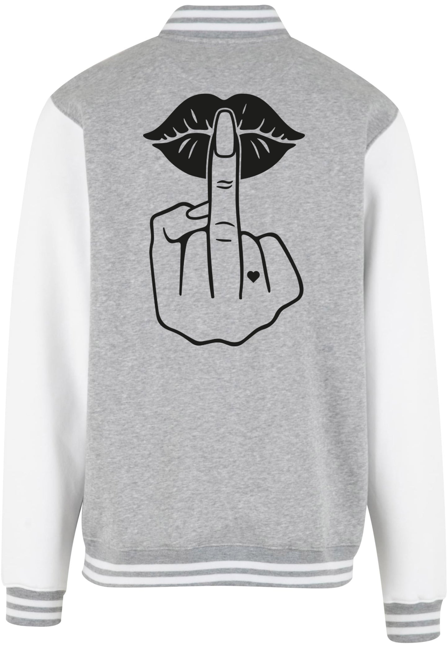 Collage Jacke -  Lippen Lips Mittelfinger