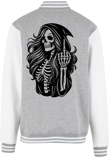 Collage Jacke - Skull Woman Mittelfinger