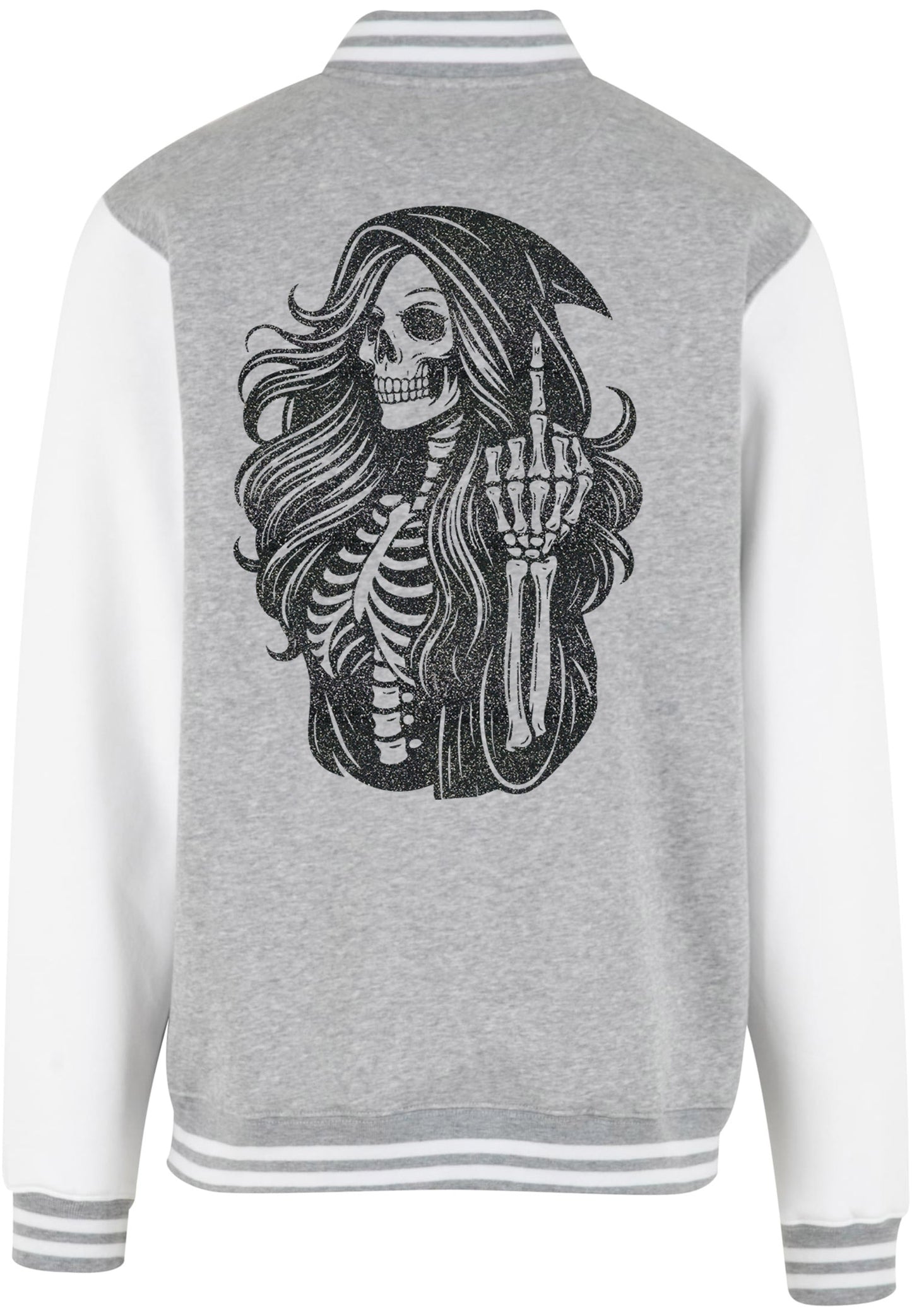Collage Jacke - Skull Woman Mittelfinger