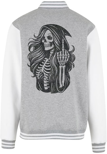 Collage Jacke - Skull Woman Mittelfinger