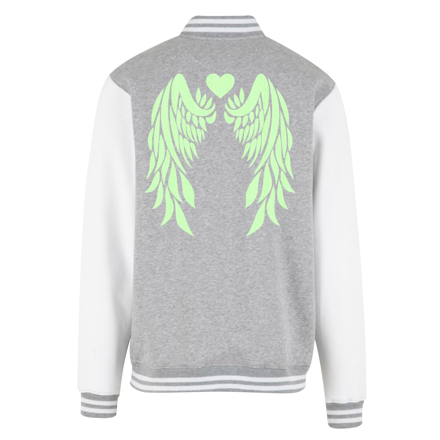 Collage Jacke - Angel Wings - Neon Grün Glitter