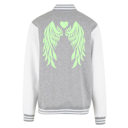 Collage Jacke - Angel Wings - Neon Grün Glitter