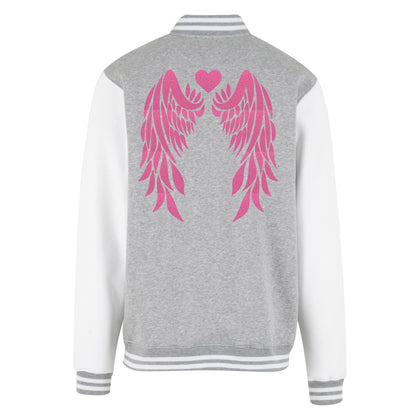 Collage Jacke - Angel Wings - Neon Rosa Glitter