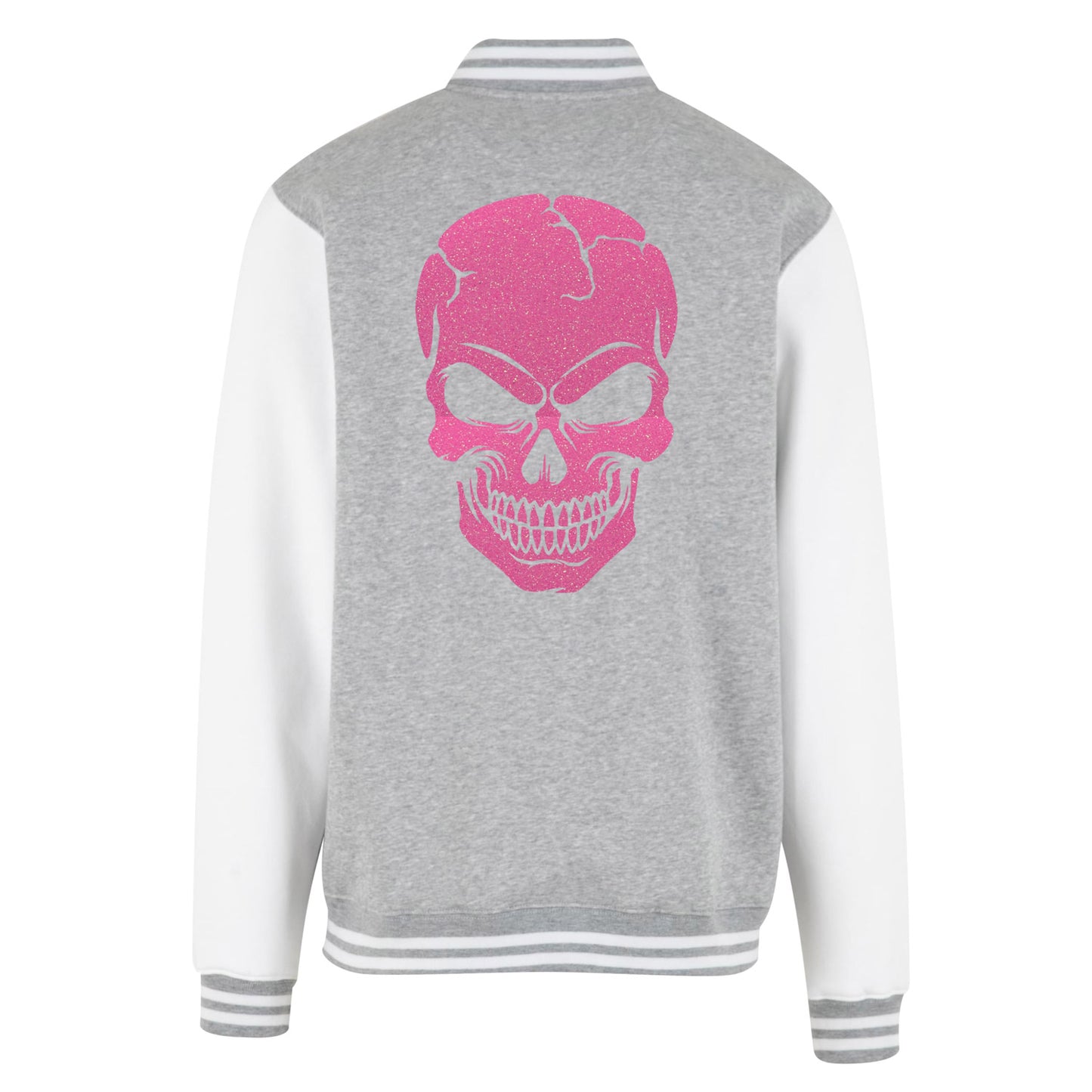 Collage Jacke - Skull Head - Neon Rosa Glitter