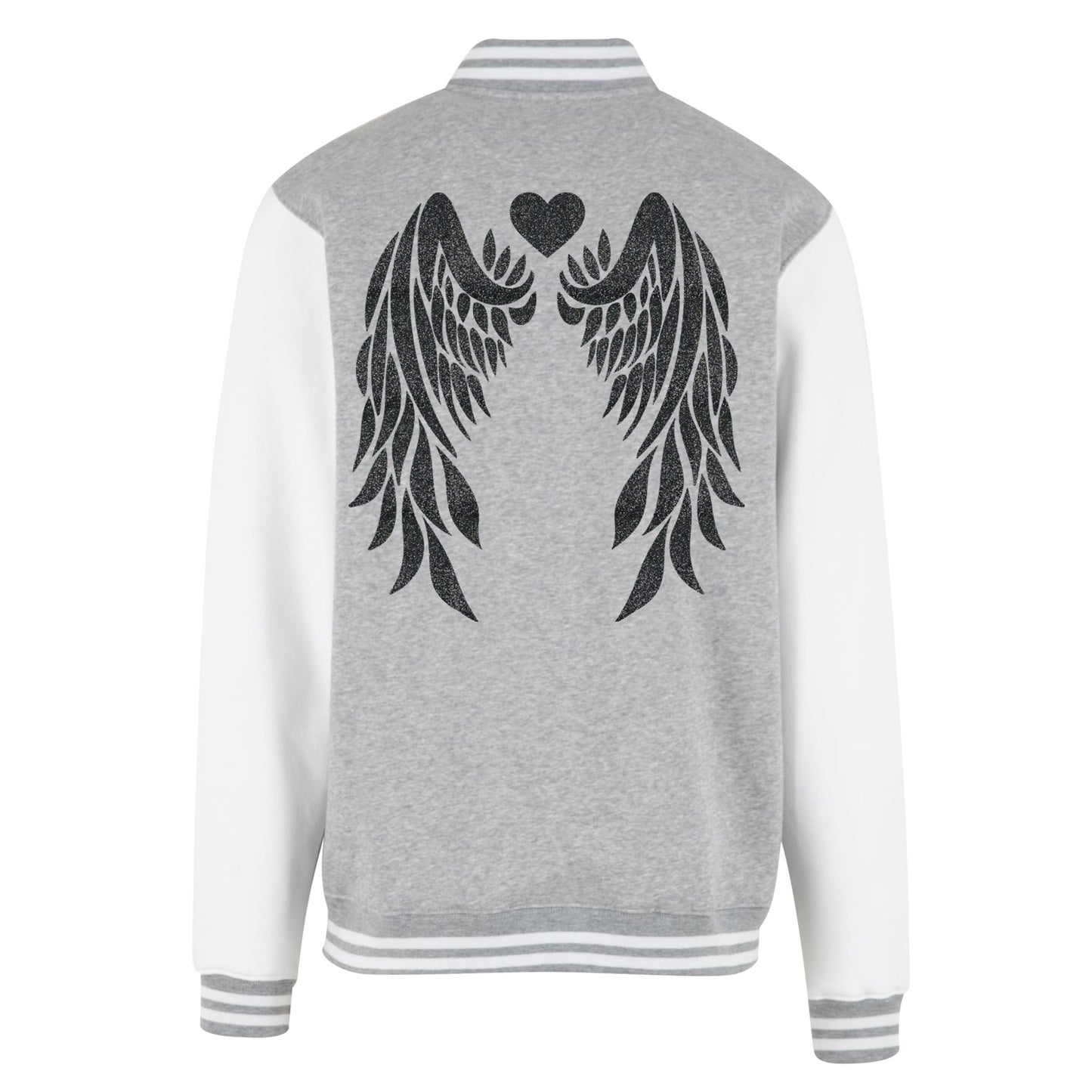 Collage Jacke - Angel Wings - Schwarz Glitter