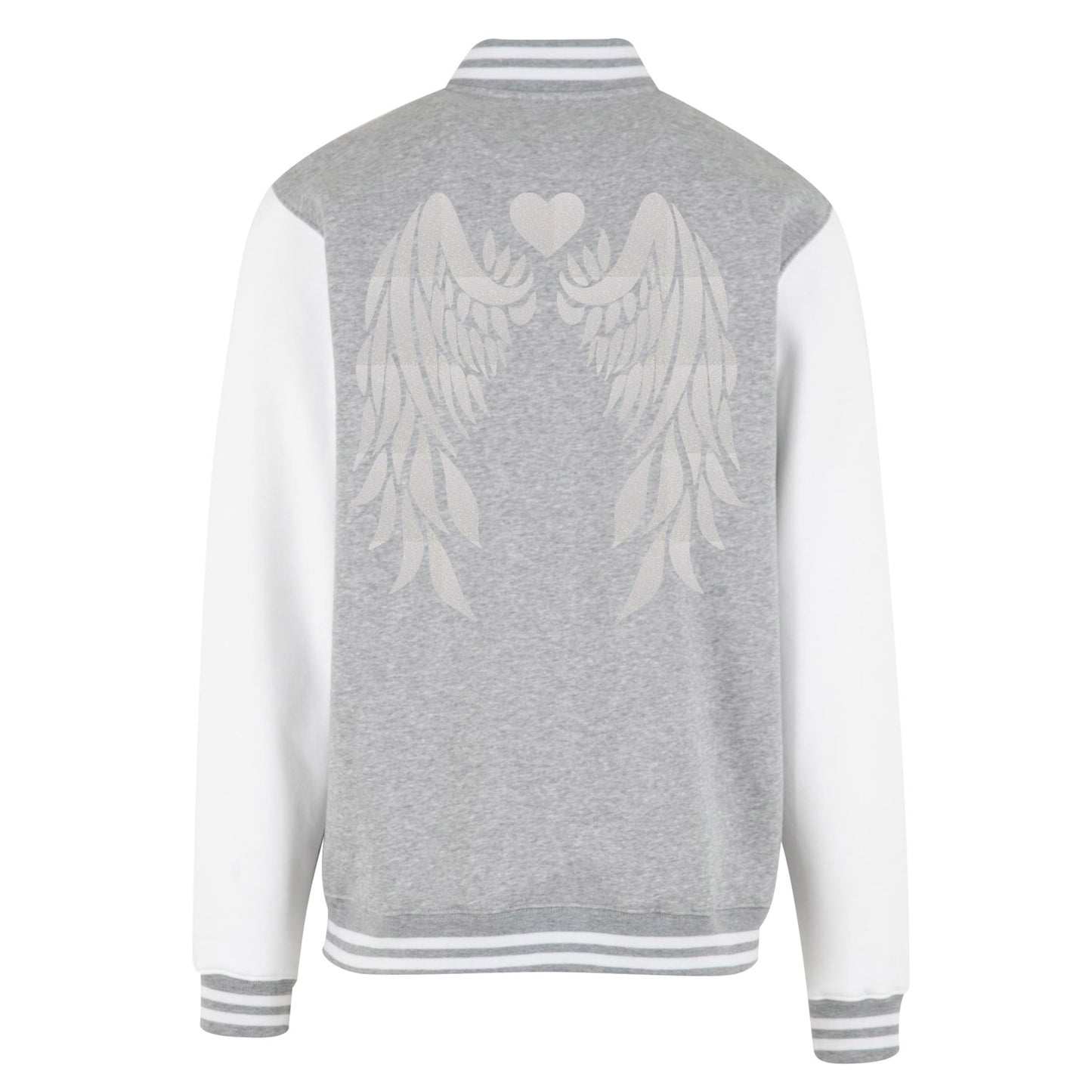 Collage Jacke - Angel Wings - Weiß Rainbow Glitter