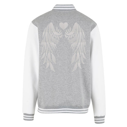 Collage Jacke - Angel Wings - Weiß Rainbow Glitter