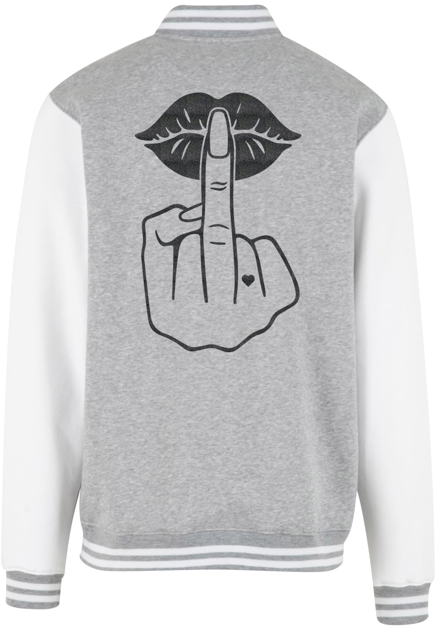 Collage Jacke -  Lippen Lips Mittelfinger