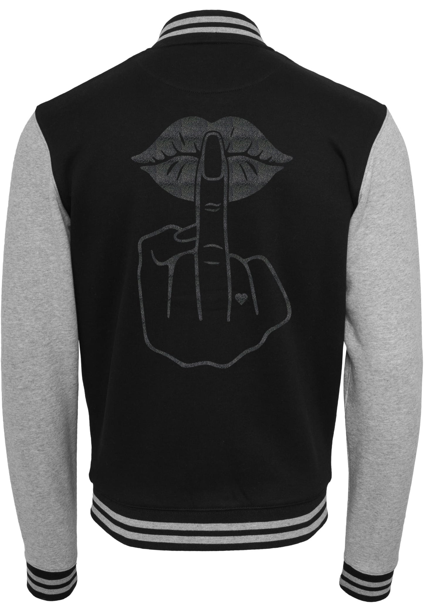 Collage Jacke -  Lippen Lips Mittelfinger