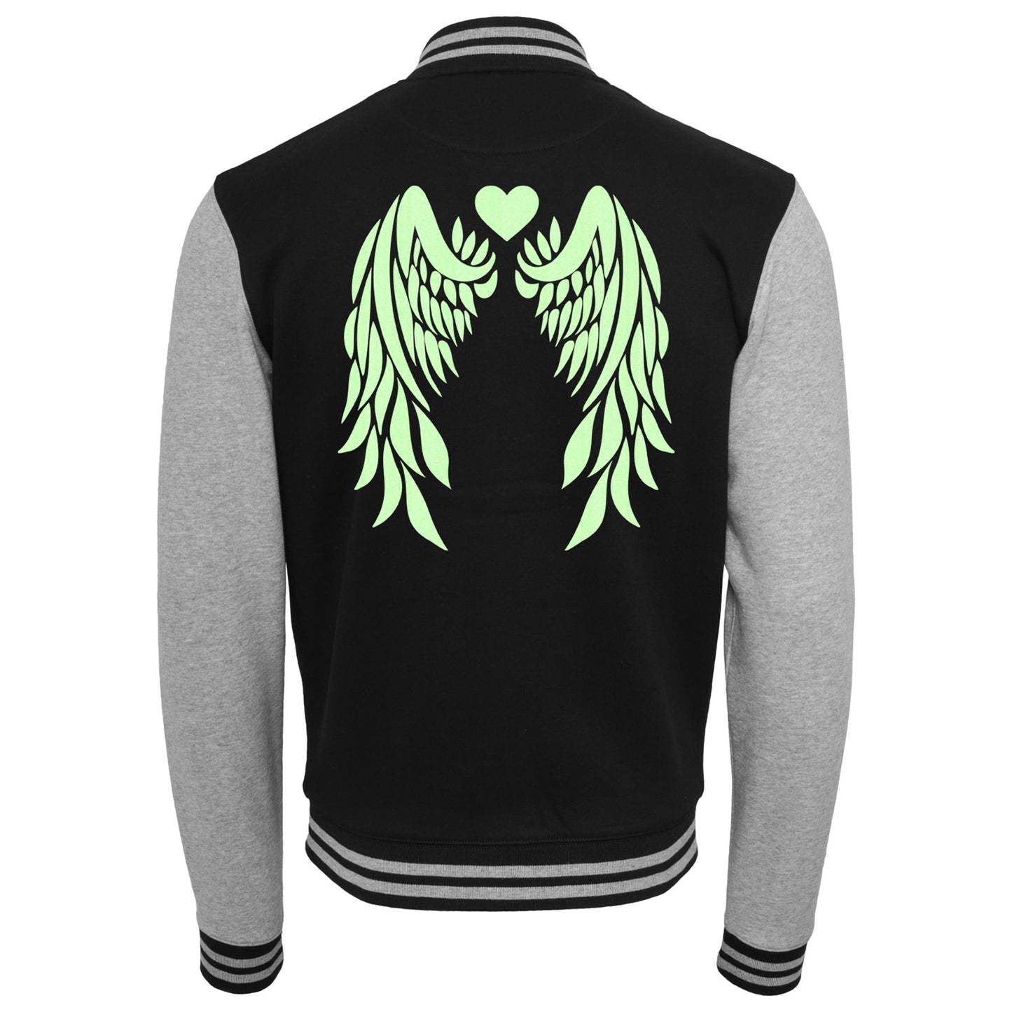 Collage Jacke - Angel Wings - Neon Grün Glitter