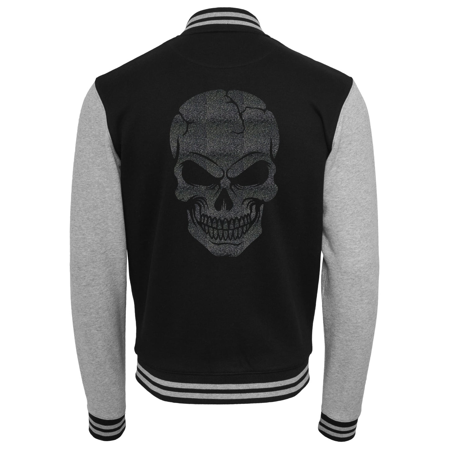 Collage Jacke - Skull Head - Schwarz Glitter