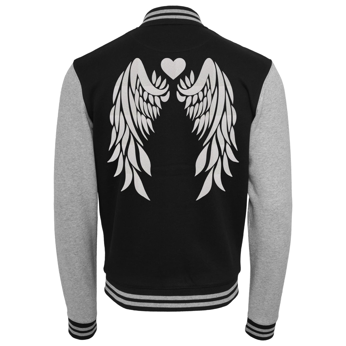 Collage Jacke - Angel Wings - Weiß Rainbow Glitter