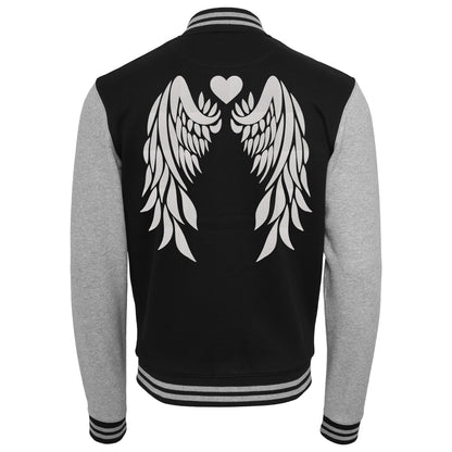 Collage Jacke - Angel Wings - Weiß Rainbow Glitter