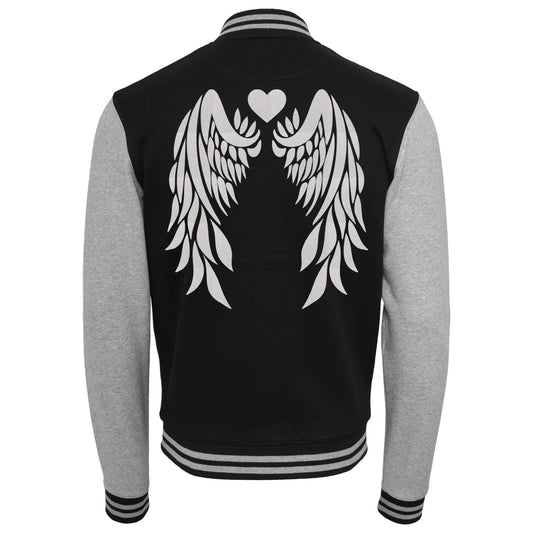 Collage Jacke - Angel Wings - Weiß Rainbow Glitter