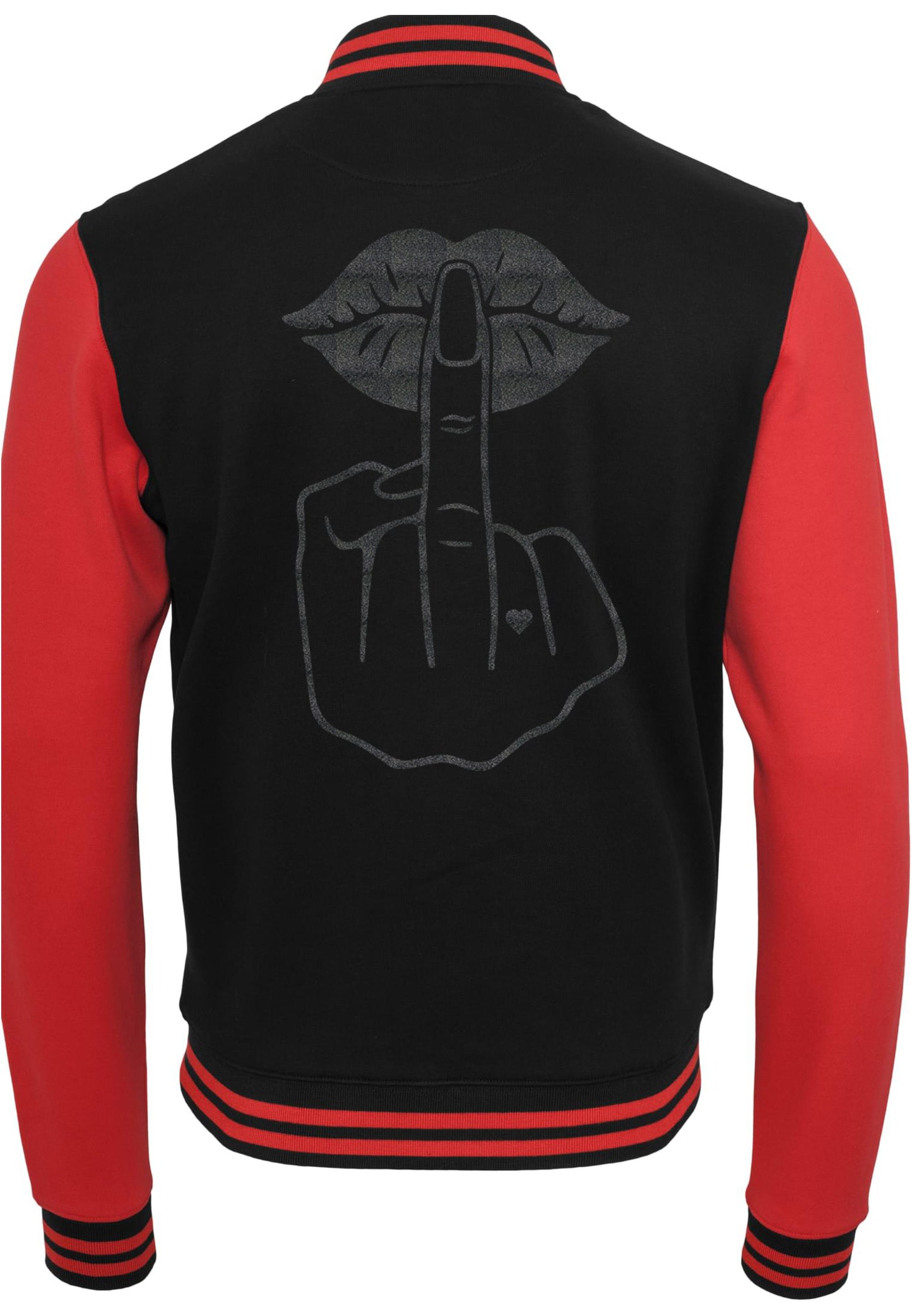 Collage Jacke -  Lippen Lips Mittelfinger