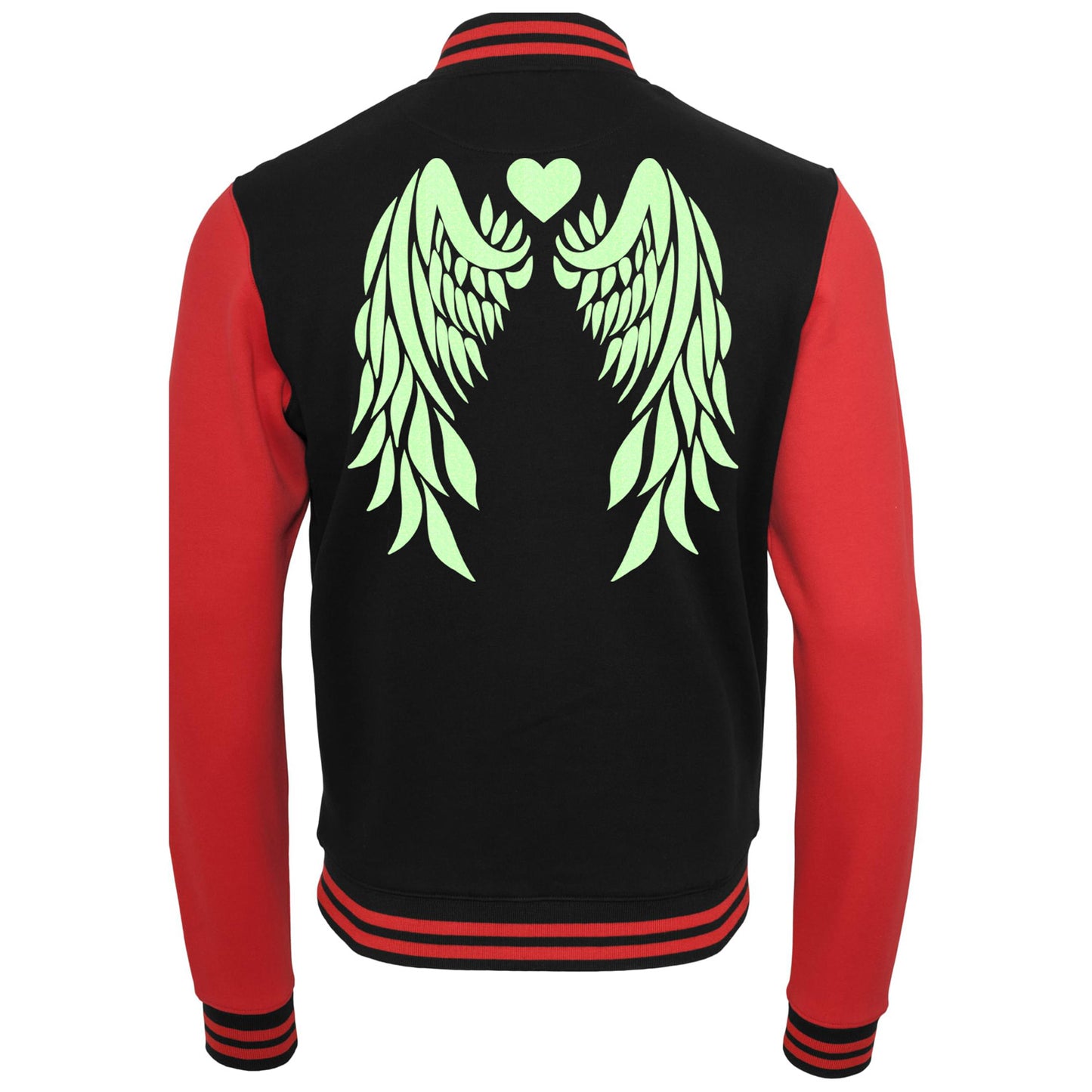Collage Jacke - Angel Wings - Neon Grün Glitter